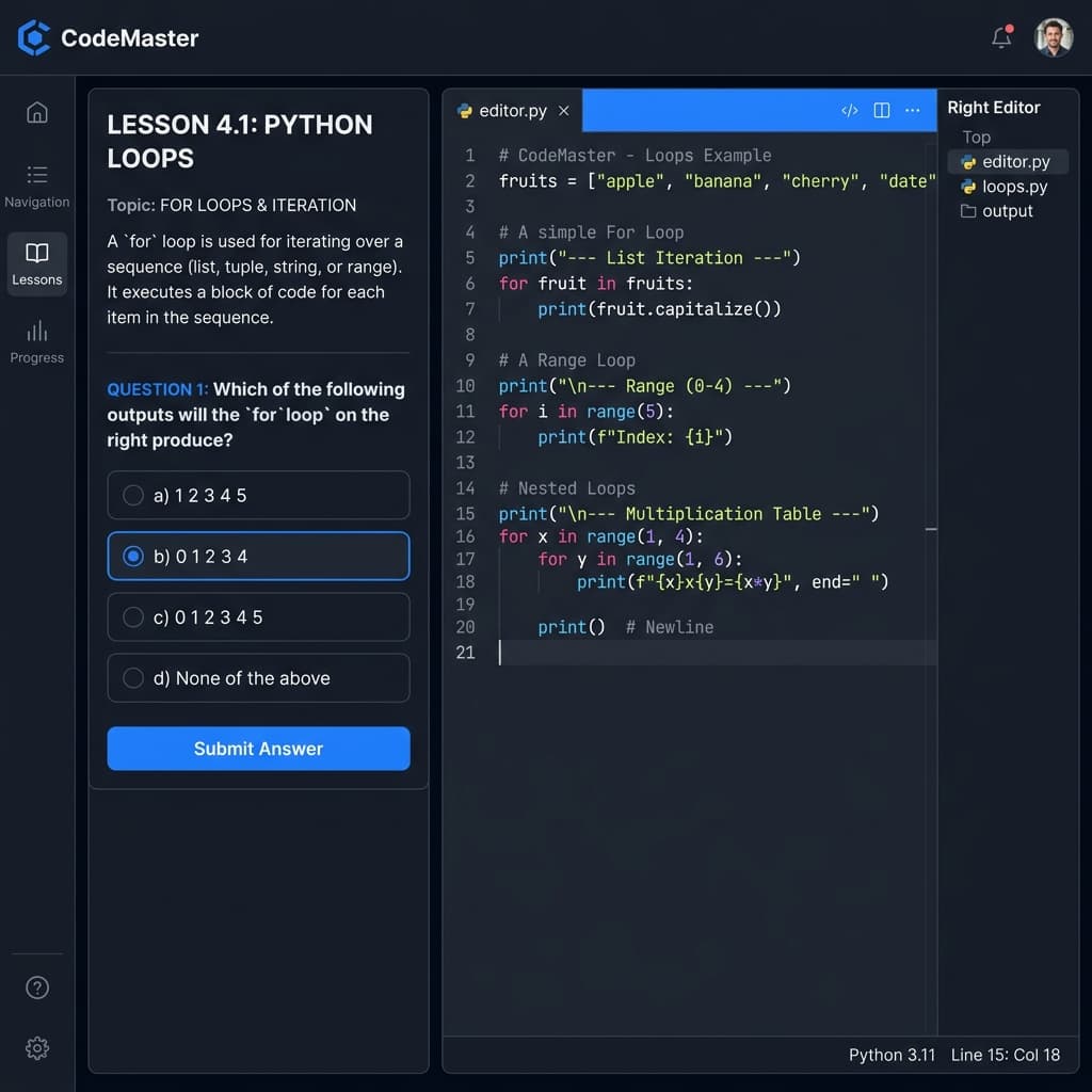Desktop Code Editor Interface